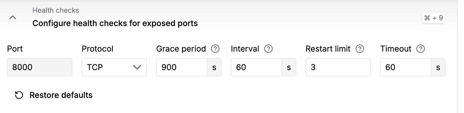 Configure health checks