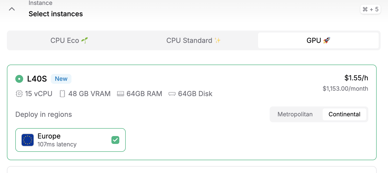 Configure backend instance